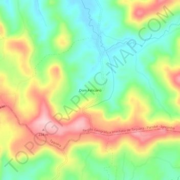 Carte topographique Dom Feliciano, altitude, relief
