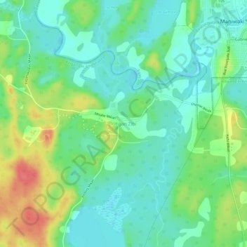 Carte topographique Kitigan Zibi, altitude, relief