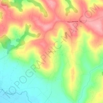 Carte topographique Бобово, altitude, relief