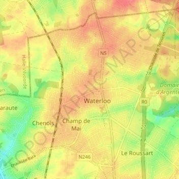 Carte topographique Le Pachy, altitude, relief