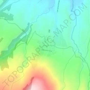 Carte topographique Escuela Primaria, altitude, relief