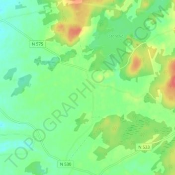 Carte topographique Perstorp, altitude, relief