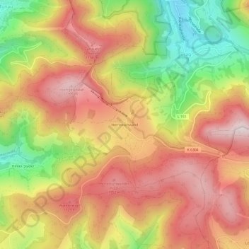 Carte topographique Herrenschwand, altitude, relief