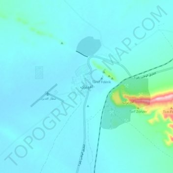 Carte topographique F'Derick, altitude, relief