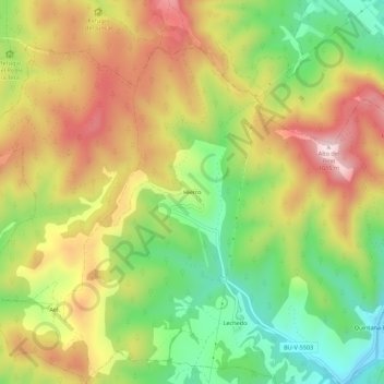 Carte topographique Hierro, altitude, relief