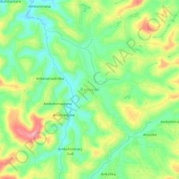 Carte topographique Ranovao, altitude, relief