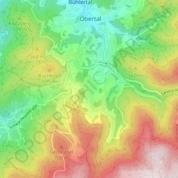 Carte topographique Steckenhalt, altitude, relief