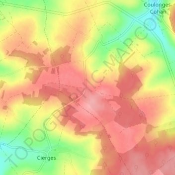 Carte topographique Reddy, altitude, relief