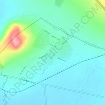 Carte topographique Auditorio Guadalupe Relinas, altitude, relief