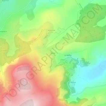 Carte topographique Parrot, altitude, relief