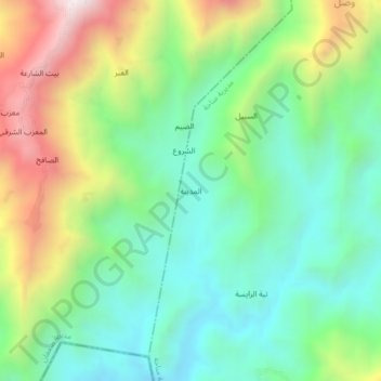 Carte topographique Al Madinah, altitude, relief
