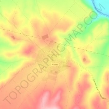 Carte topographique Villargordo, altitude, relief