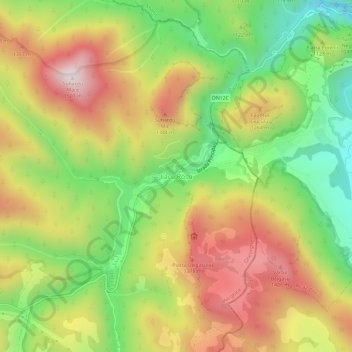 Carte topographique Lacu Roșu, altitude, relief
