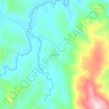 Carte topographique Itremo, altitude, relief