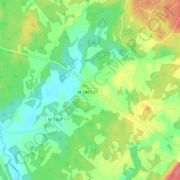 Carte topographique Färingtofta, altitude, relief