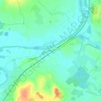 Carte topographique Pendu, altitude, relief