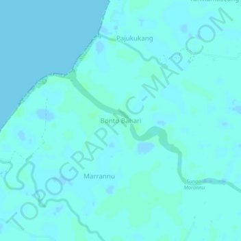 Carte topographique Bonto Bahari, altitude, relief