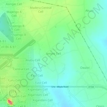 Carte topographique Aminit Cell, altitude, relief