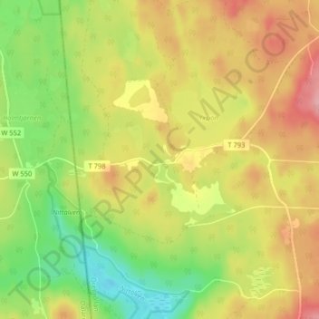 Carte topographique Yxsjöberg, altitude, relief