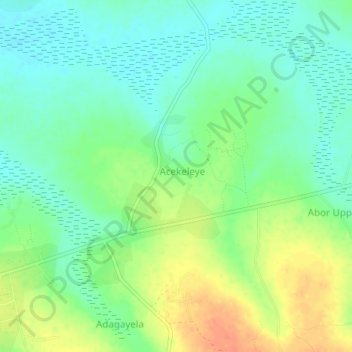 Carte topographique Achet, altitude, relief