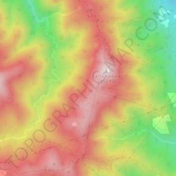 Carte topographique Font del Gaig, altitude, relief