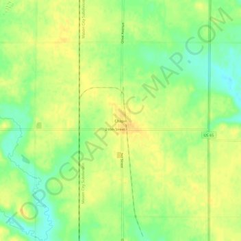 Carte topographique Chapin, altitude, relief