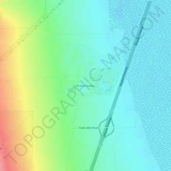 Carte topographique Primm Valley, altitude, relief