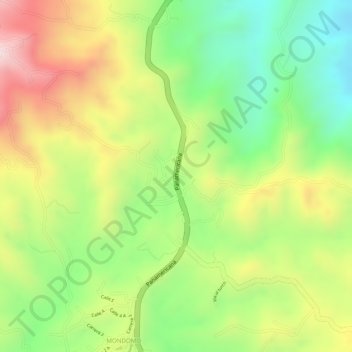 Carte topographique EL LLANITO, altitude, relief