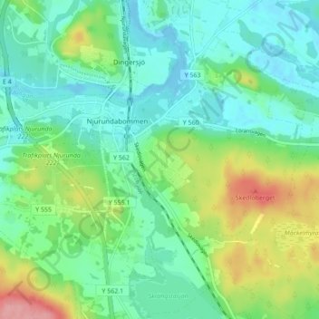 Carte topographique Forsa, altitude, relief