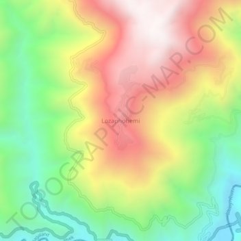 Carte topographique Lozaphohemi, altitude, relief