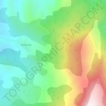 Carte topographique L'Abreuvage, altitude, relief