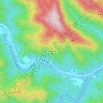 Carte topographique Louis Point, altitude, relief