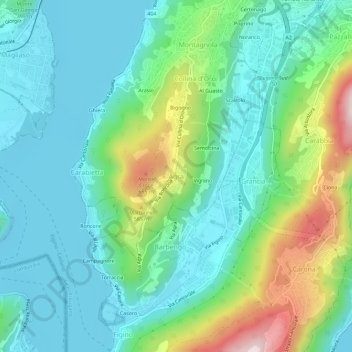 Carte topographique Agra, altitude, relief