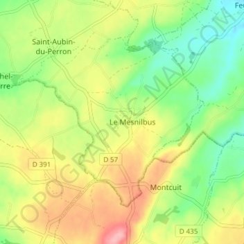 Carte topographique La Patinière, altitude, relief