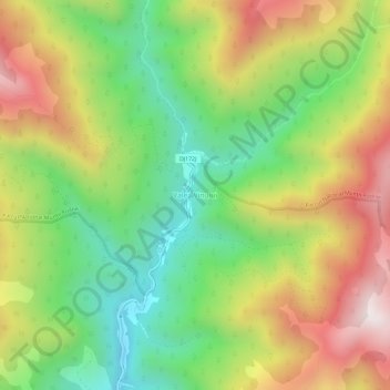 Carte topographique Valea Vinului, altitude, relief