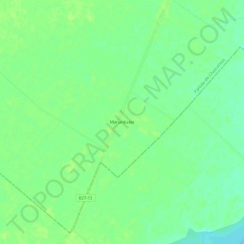 Carte topographique Manantiales, altitude, relief