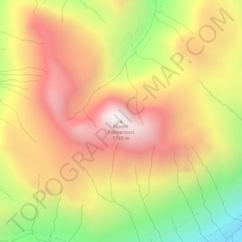 Carte topographique Mount Palmerston, altitude, relief