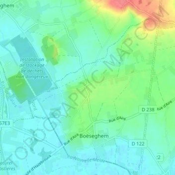 Carte topographique Les Ciseaux, altitude, relief