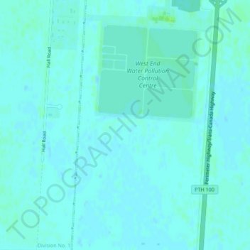 Carte topographique West Perimeter South, altitude, relief