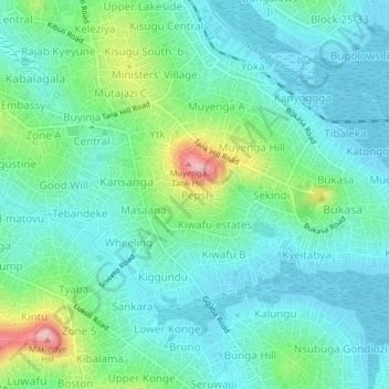 Carte topographique Pepsi, altitude, relief