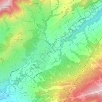 Carte topographique Ricken SG, altitude, relief