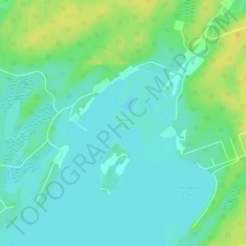 Carte topographique Stokes Bay, altitude, relief