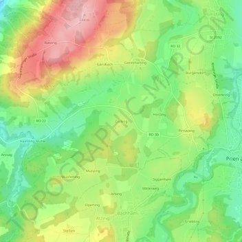Carte topographique Zacking, altitude, relief