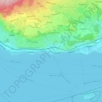 Carte topographique Ürikon, altitude, relief