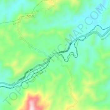 Carte topographique Corozal, altitude, relief
