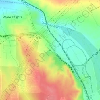 Carte topographique Sugarloaf, altitude, relief