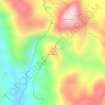 Carte topographique Bulu Marena, altitude, relief