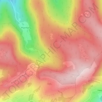 Carte topographique Le Pré Jean, altitude, relief