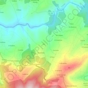 Carte topographique Ver, altitude, relief