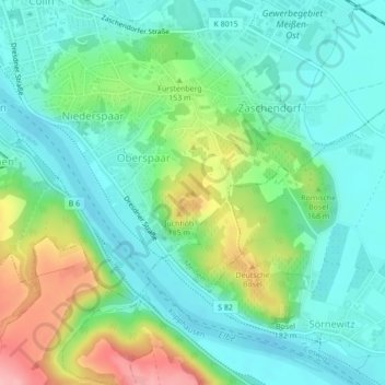 Carte topographique Karlshöhe, altitude, relief